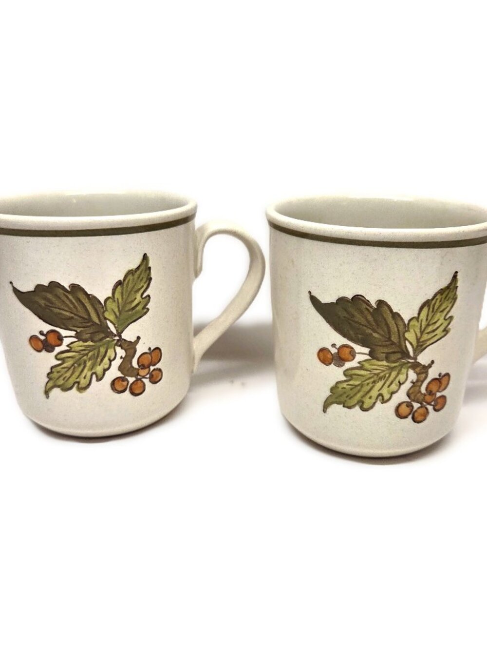 Vintage 1970s Poppytrail by Metlox Mug Lot x2 Pomegranate Set Discontinued